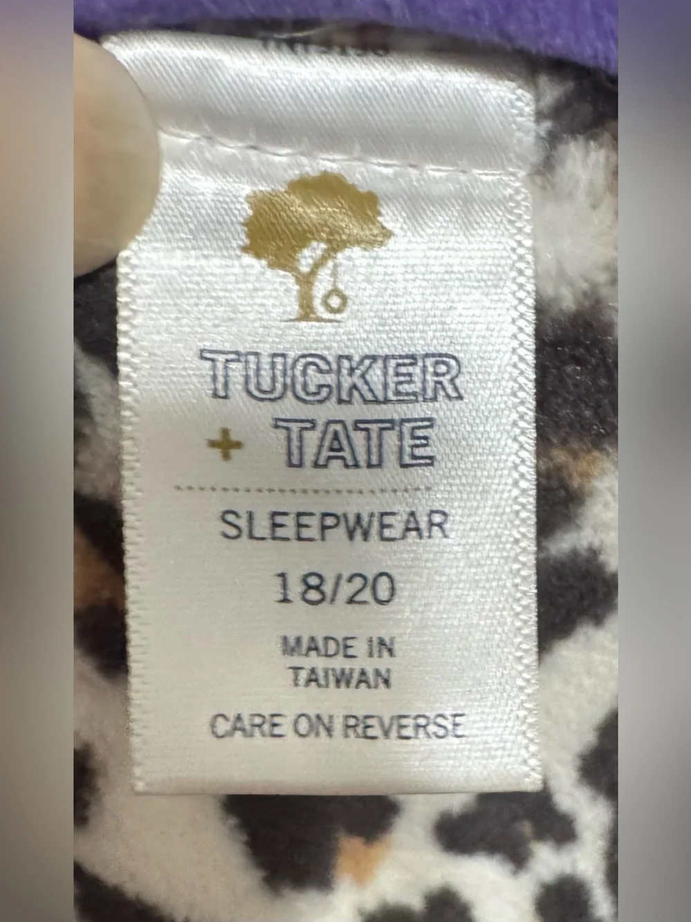Tucker + Tate Leopard Print Fleece Robe & Pajama Pants - White, Black, Brown